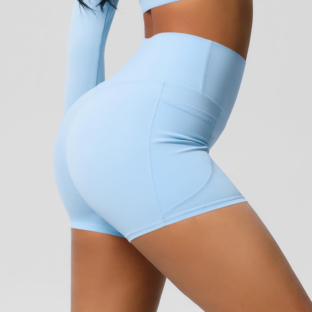 High Waisted Pocket Workout Shorts