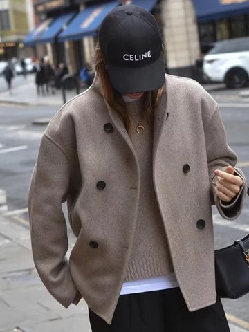 Cozy Double Breasted Wool Coat