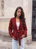Cozy Belted Shawl Collar Cardigan