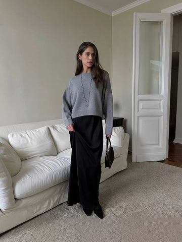 Oversized Crewneck Soft Knit Sweater