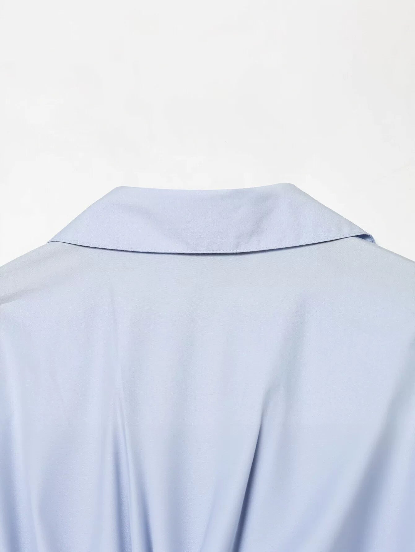 Pleated Waist Button Down Shirt
