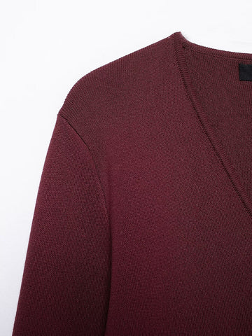 Elegant Asymmetric Button Knit Cardigan