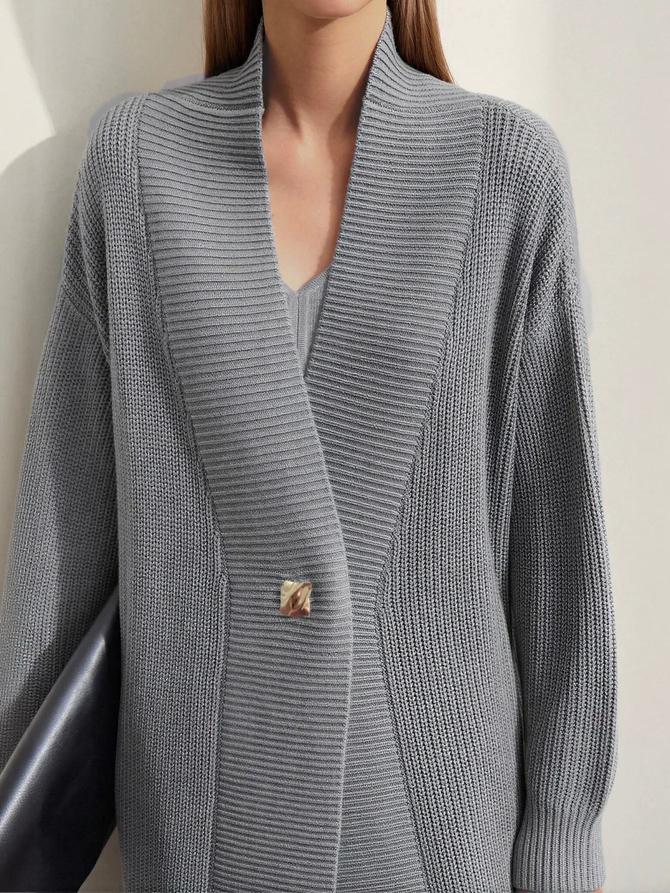 Cozy Oversized Ribbed Knit Cardigan