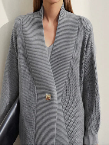 Cozy Oversized Ribbed Knit Cardigan