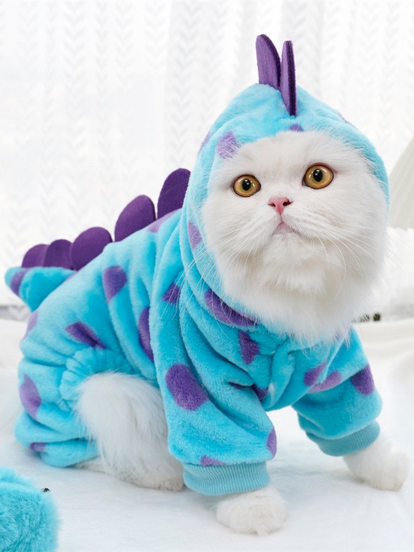 Cozy Fleece Monster Cat Hoodie
