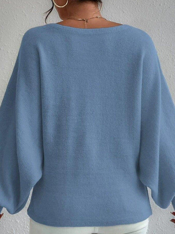 Off Shoulder Abstract Print Pullover Sweater