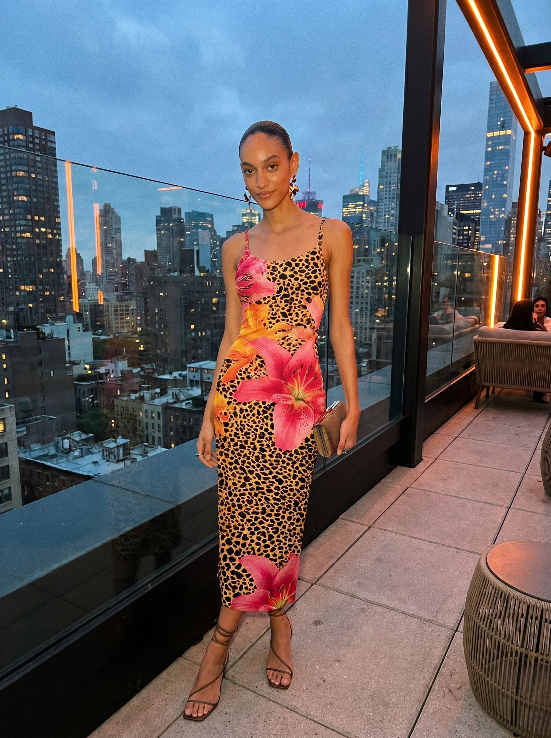 Sissi‘s Lily Leopard Print Midi Dress