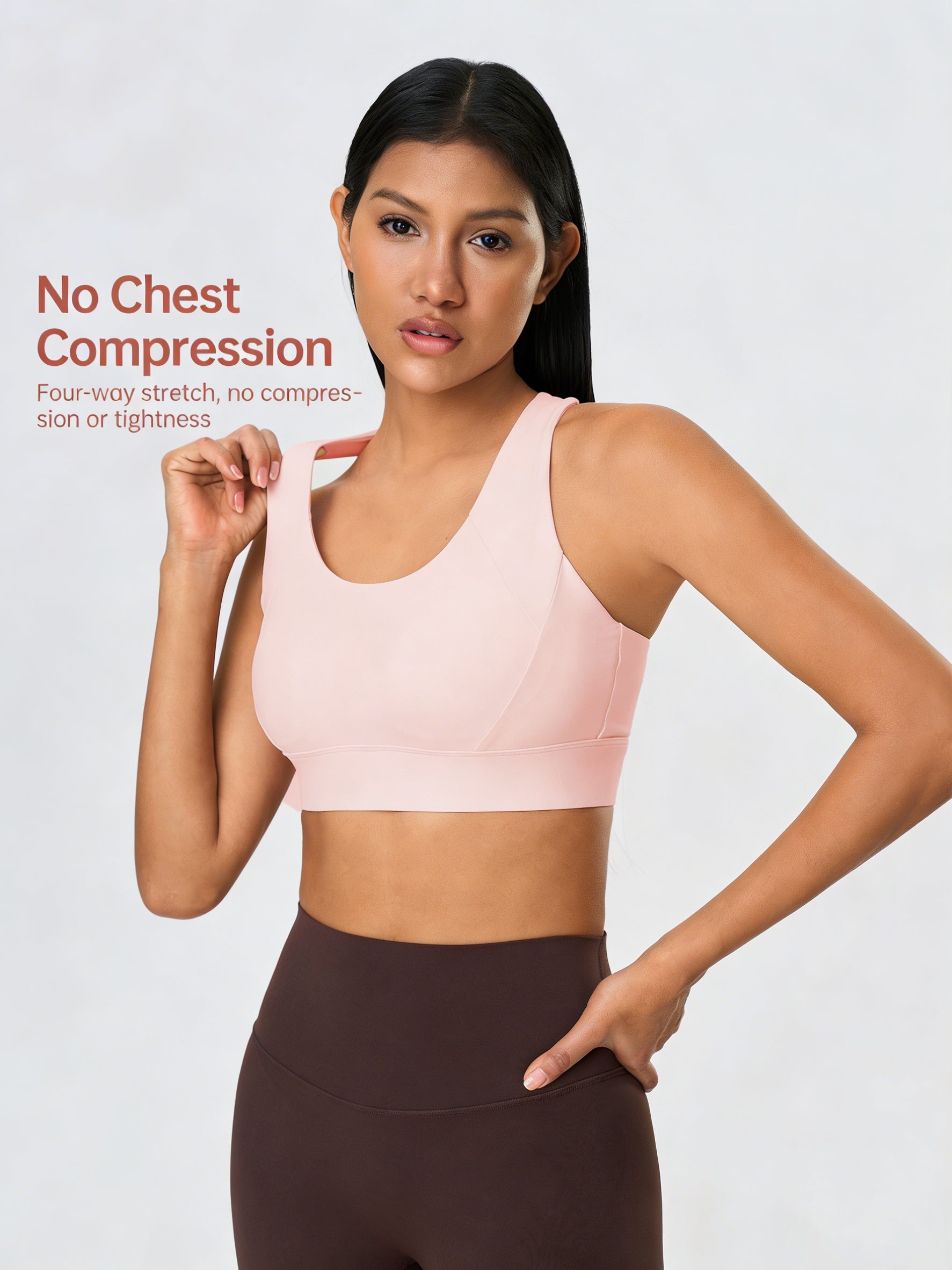 Semi-Fixed Cup Hook-Back Adjustable Fit Sports Vest-Multicolor