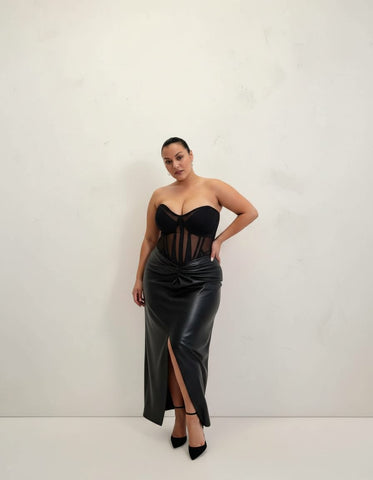 Plus Size Overskirt Autumn Winter Casual Fit Women's Clothing Style Leisure Suitable For Plus Size Half Skirt