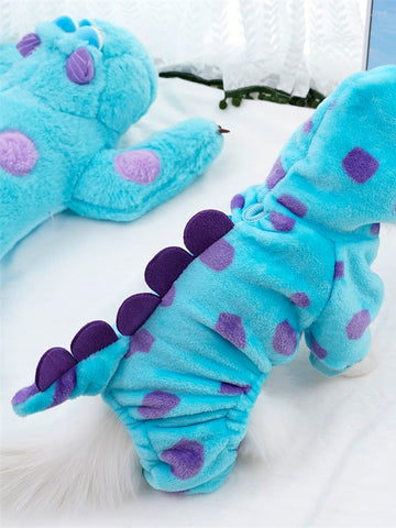 Cozy Fleece Monster Cat Hoodie