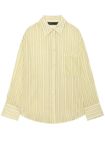 Oversized Striped Button Down Shirt