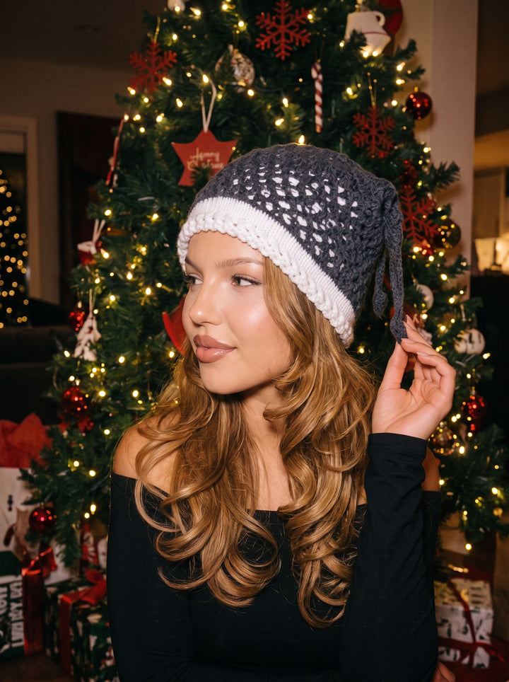Boho Crochet Tie Bonnet Hat