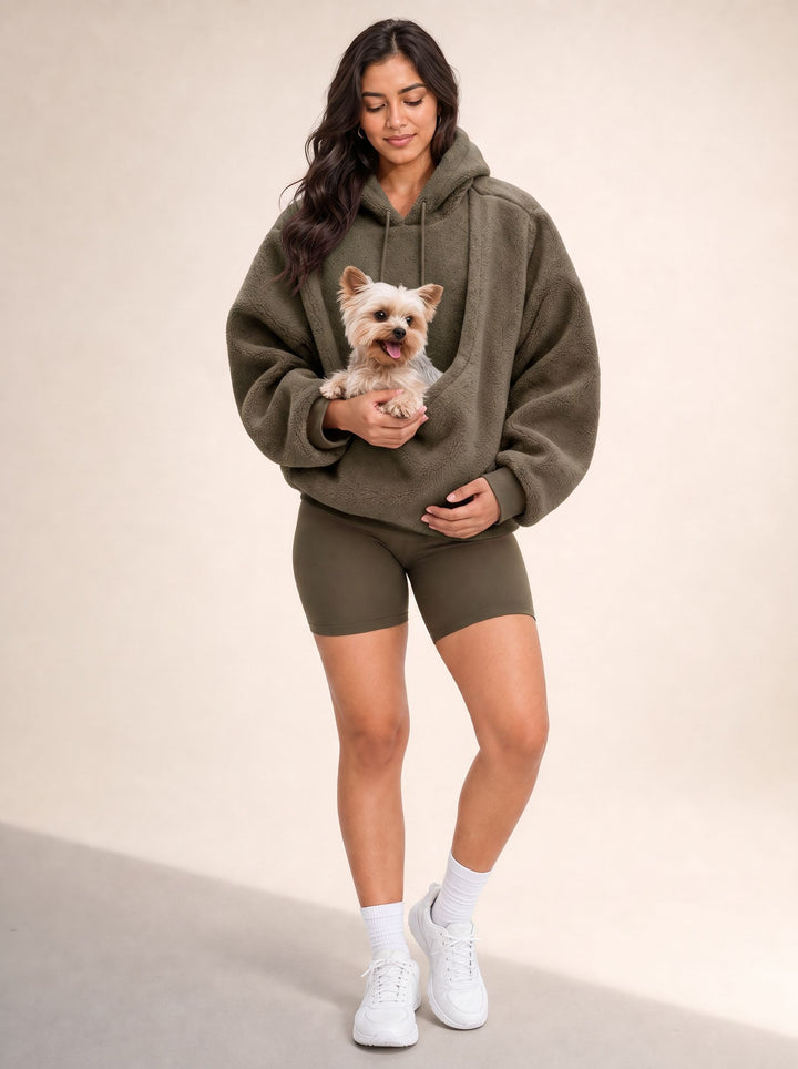 Cozy Fleece Pet Carrier Hoodie