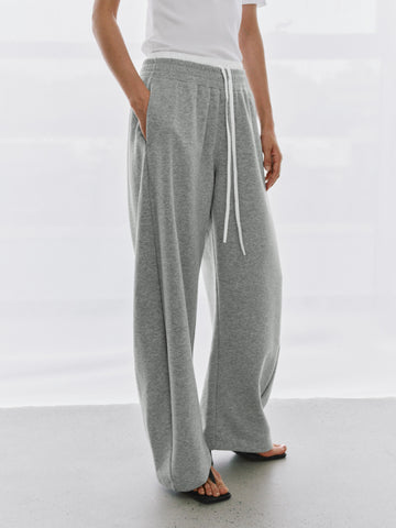 Urban Revivo Contrast Trim Drawstring Pull On Barrel Leg Pants