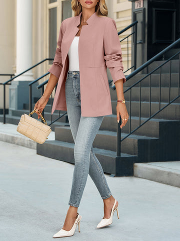 Tailored Slim Fit Open Blazer