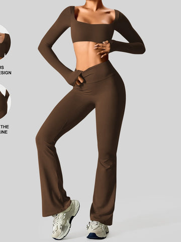 Seamless Sculpting Long Sleeve Pant Set