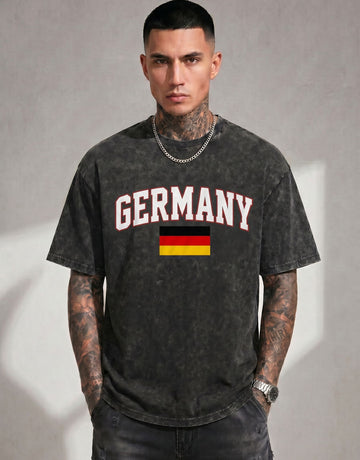 Vintage Acid Wash Germany Graphic T-Shirt
