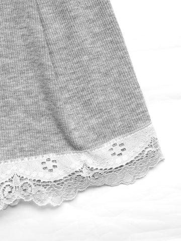 Laced-Up Halter Top Drawstring Mini Skirt Sweet Set