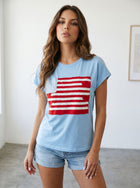 Distressed American Flag Graphic T-Shirt