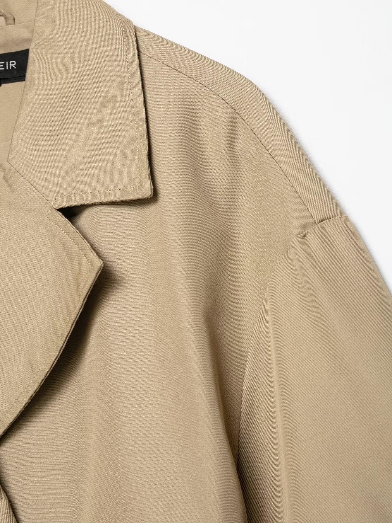 Cropped Double Breasted Trench Coat
