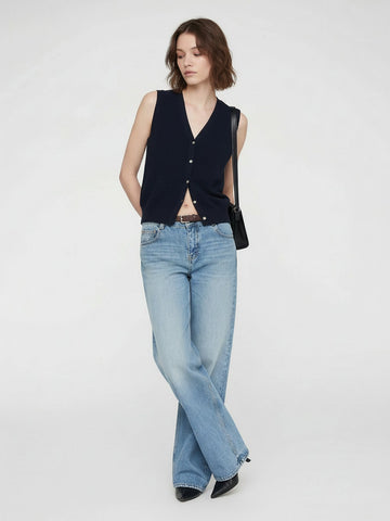 MO&Co.V-neck Sleeveless Knit Cardigan