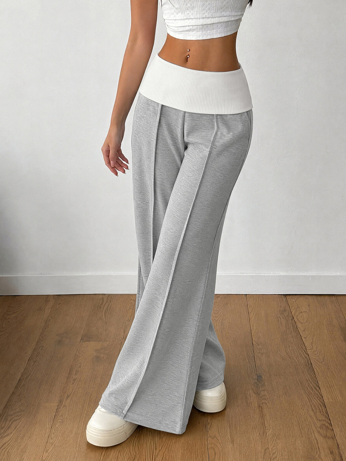 High Waisted Wide Leg Sweatpants