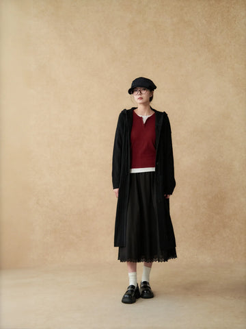 Cozy Ribbed Hooded Knit Cardigan