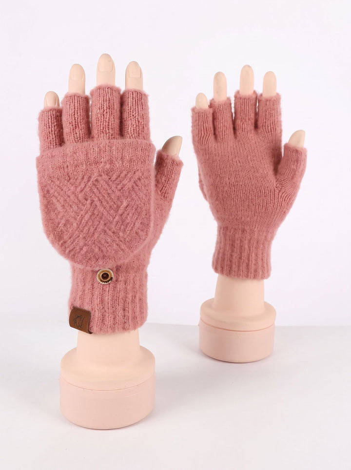 Convertible Thermal Knit Winter Gloves