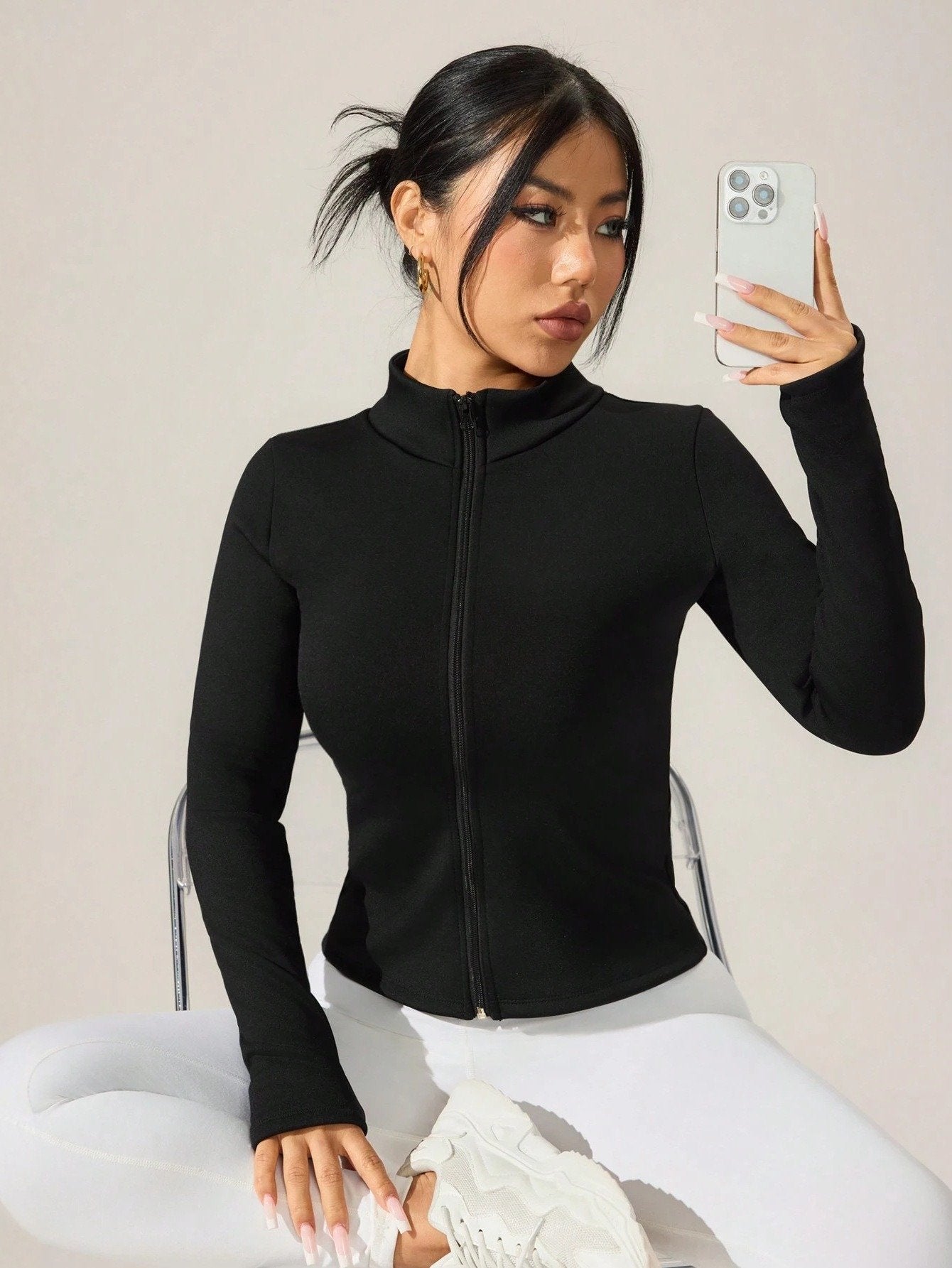 Slim Fit Full Zip Sports Jacket