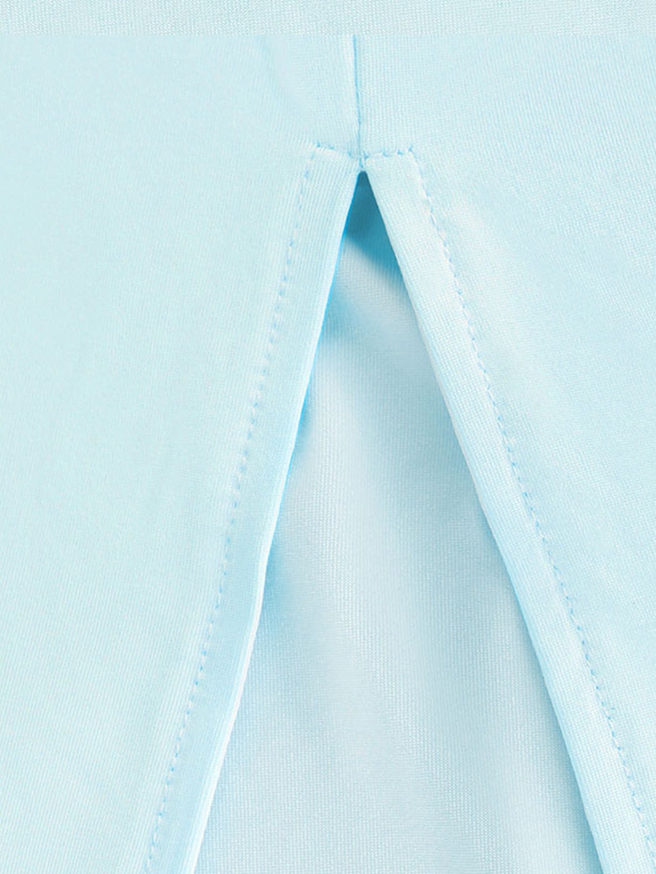 One-Shoulder Mermaid Evening Gown-Light Blue