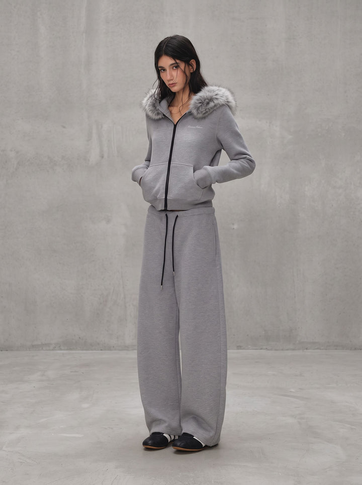 Fuzzy Hooded Fleece Lounge Pants