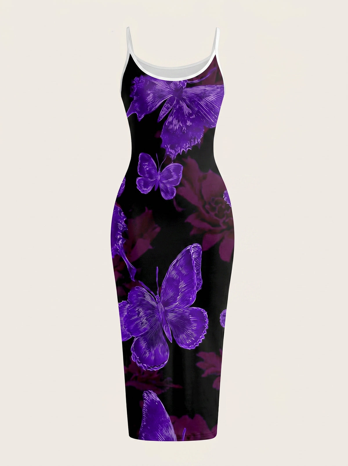 CAPRI Floral Print Sleeveless Bodycon Midi Dress