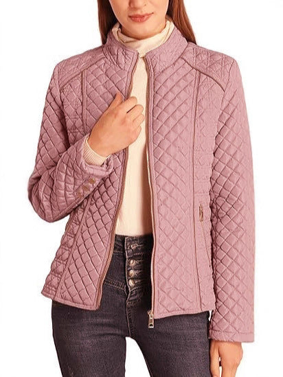 Lightweight Quilted Stand Collar Jacket