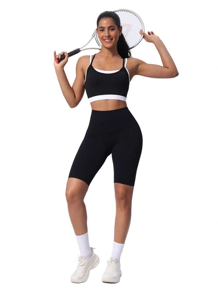 Layered Strappy Workout Yoga Tank