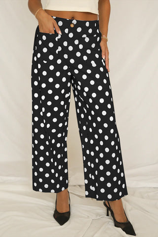 Polka Dot High Waisted Pants