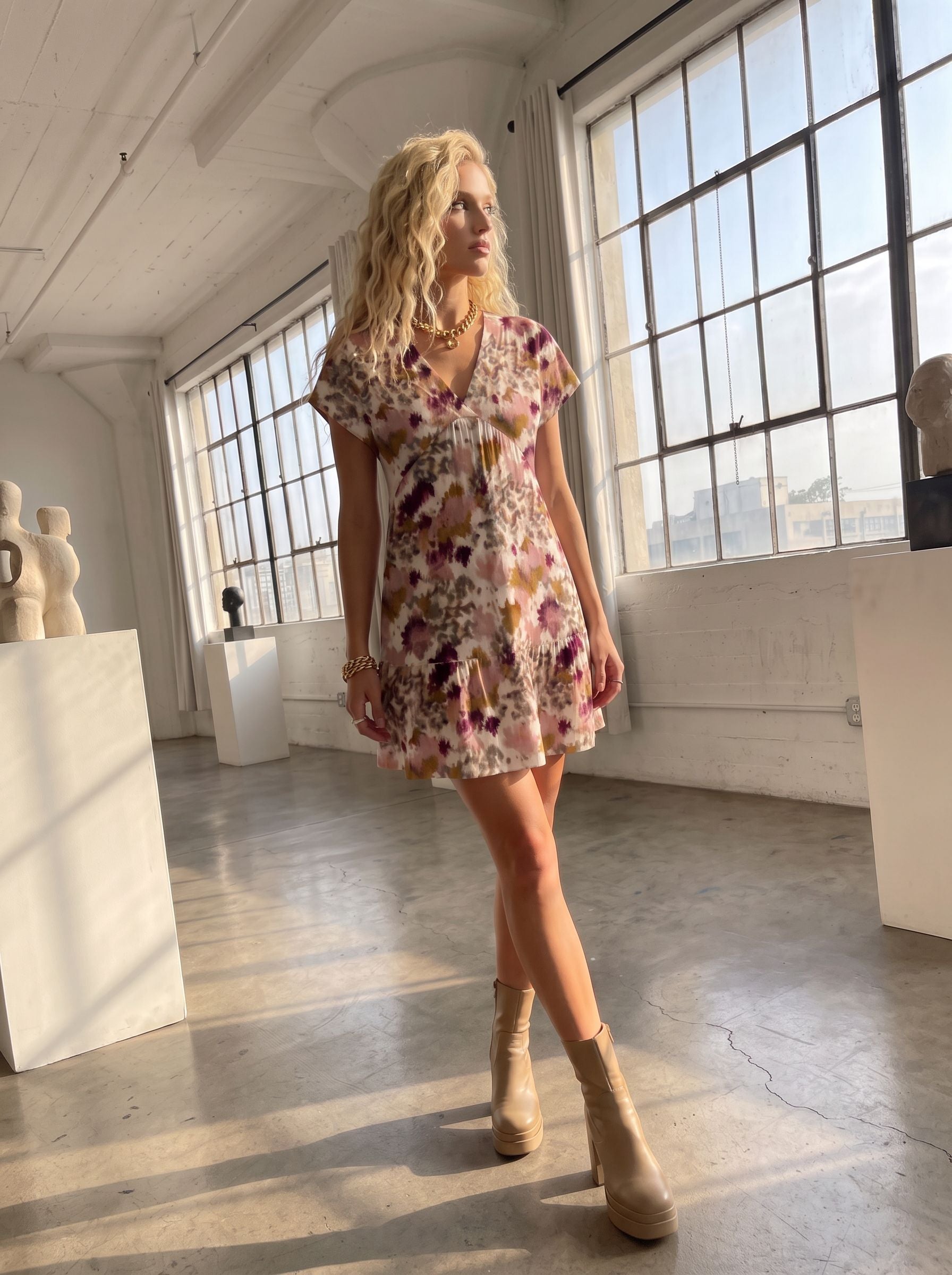 Mahlet B's Abstract Splatter Print Mini Dress