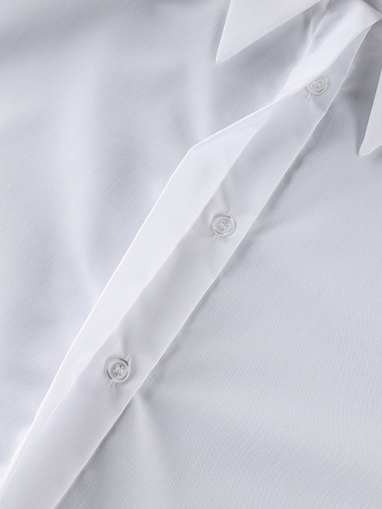 Padded Shoulder Oversized Button Down Shirt