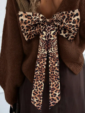 Cozy Oversized Brown Knit Sweater