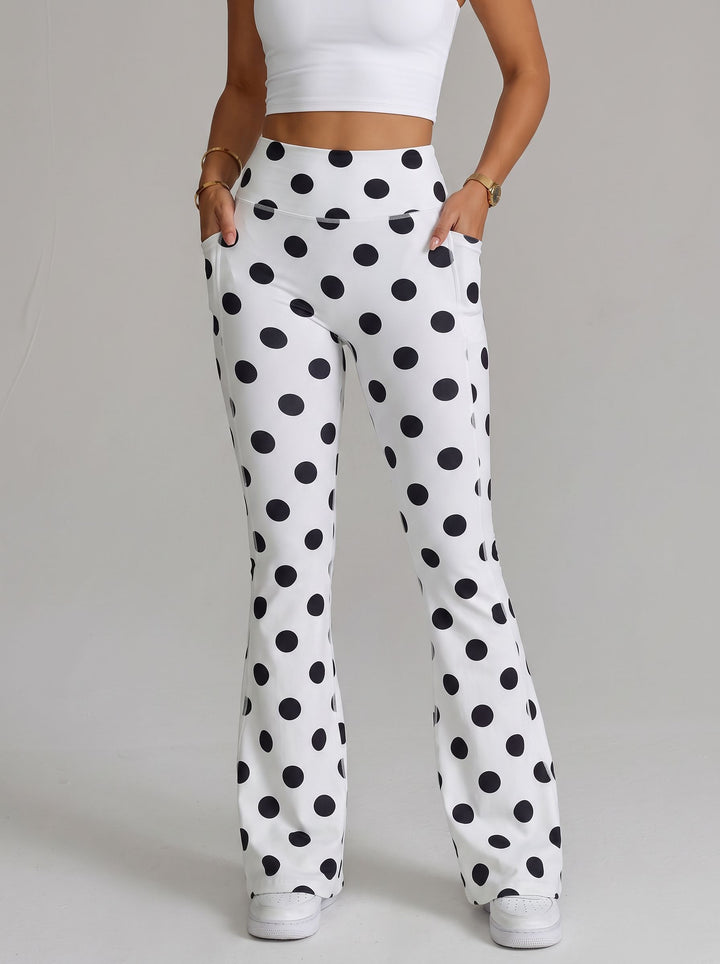High Waisted Pastel Leopard Flare Leggings