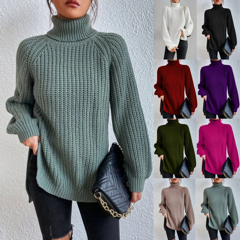 Cozy Chunky Ribbed Turtleneck Sweater