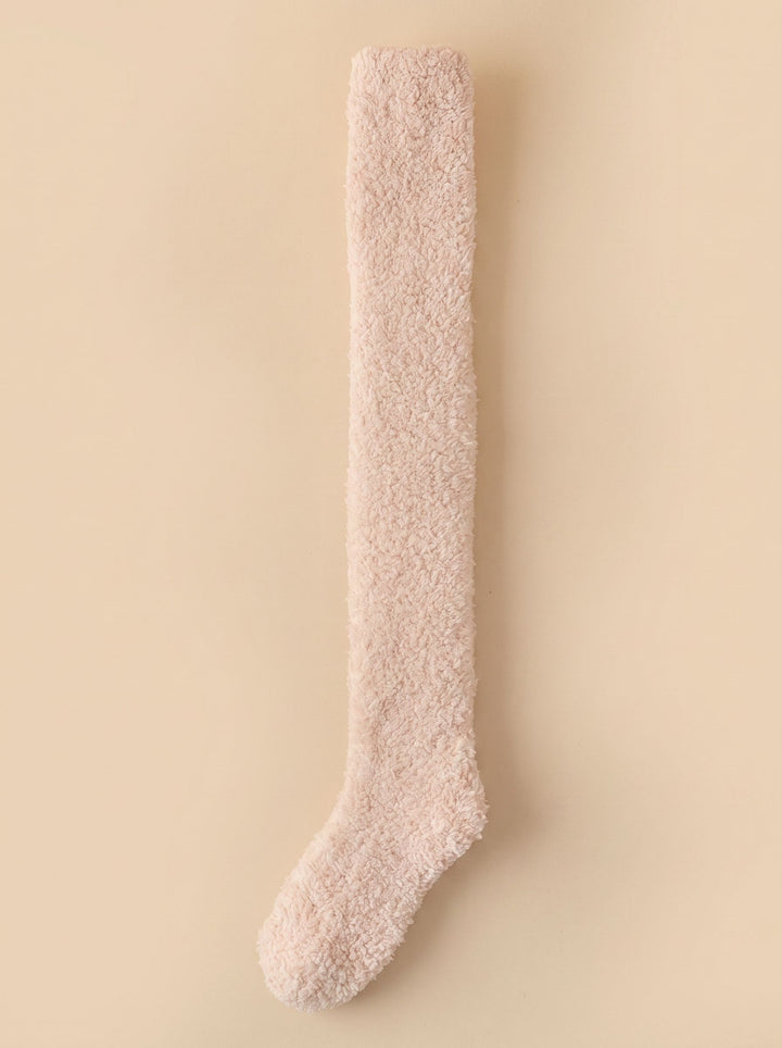 Cozy Fuzzy Over The Knee Socks