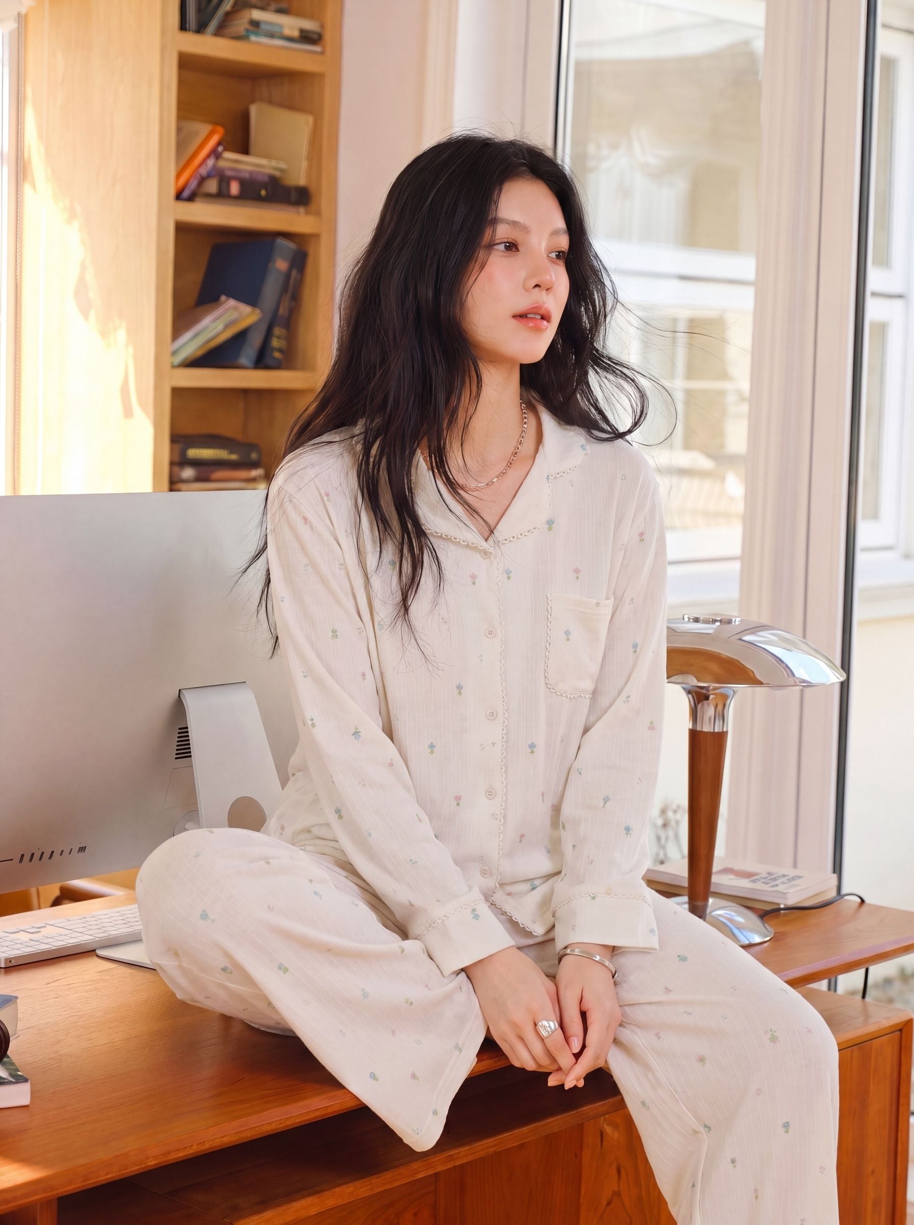 Soft Floral Cotton Pajama Set