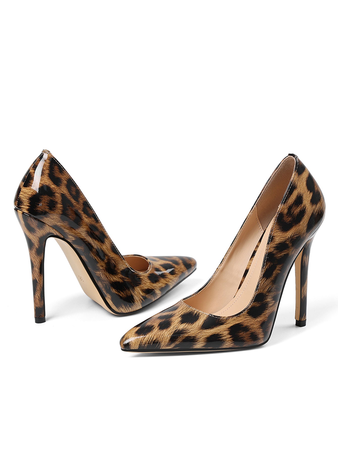 Leopard Print Pointed Toe High Heels