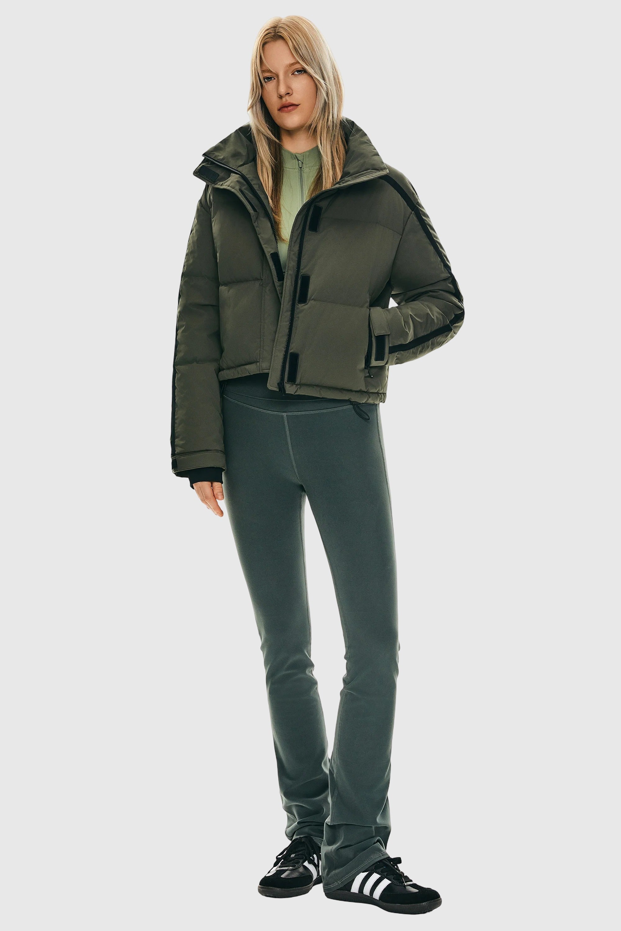 Cropped Sporty Puffer Jacket