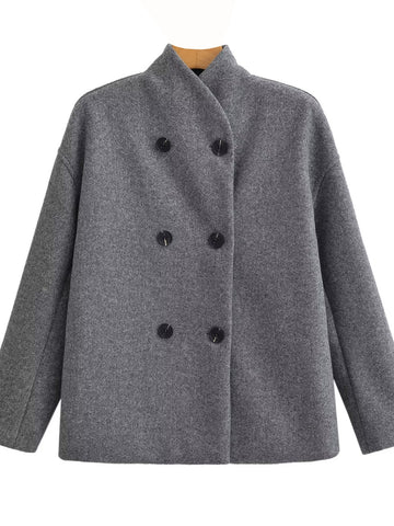 Cozy Double Breasted Wool Coat