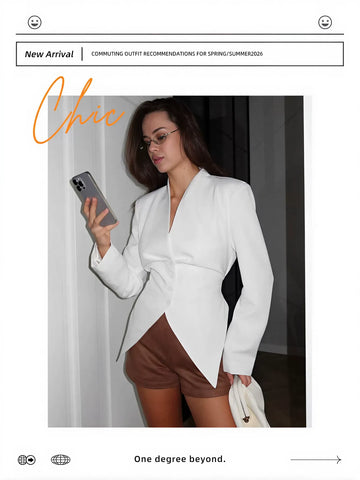 Tailored Slim Fit Buttoned Blazer