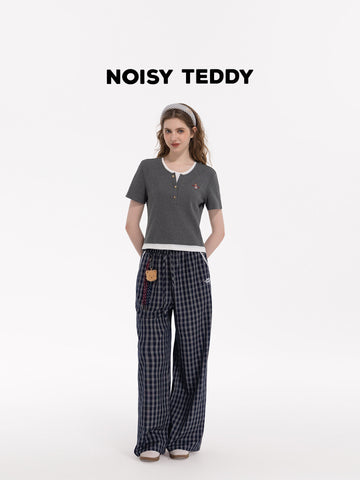 Comfy Plaid Wide Leg Pants