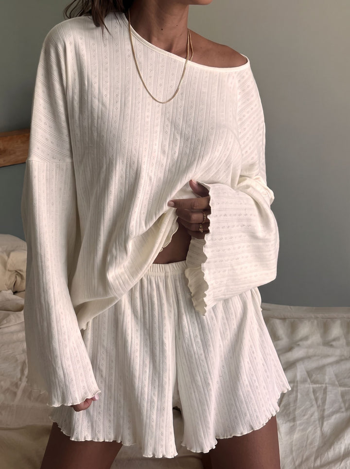 Cozy Ribbed Lettuce Edge Lounge Set
