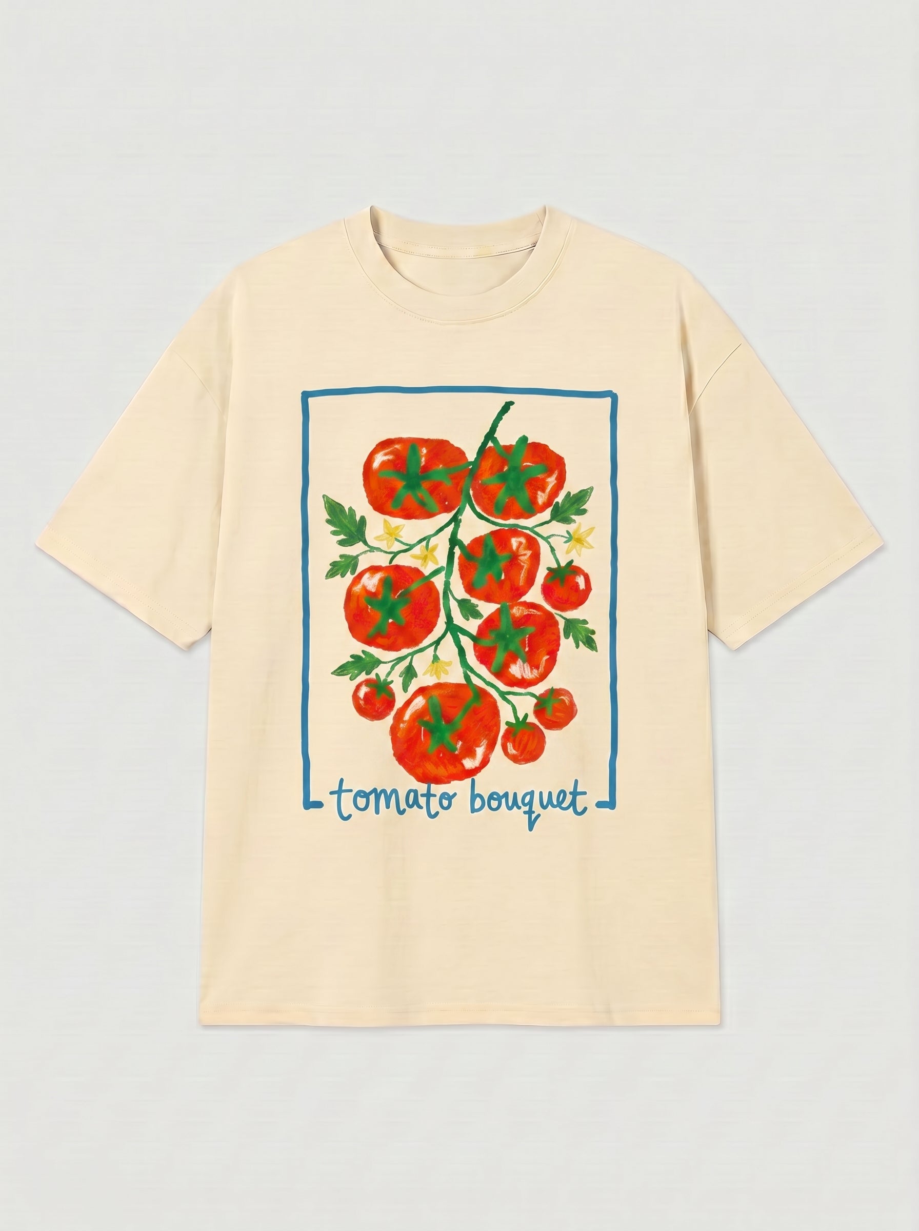 Digital Print Crew Neck Short Sleeve T-Shirt