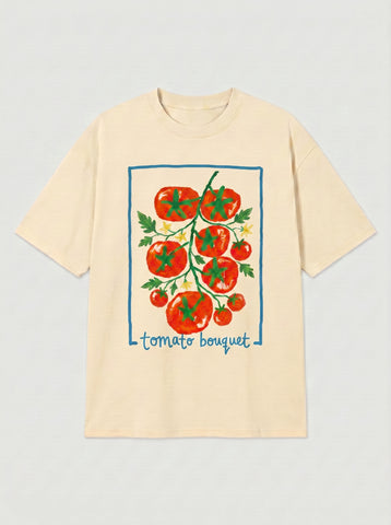 Digital Print Crew Neck Short Sleeve T-Shirt